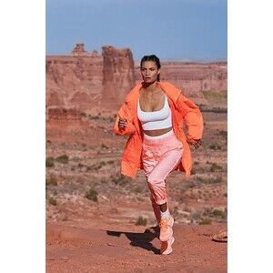 Free People FP Movement Perri Packable Puffer Jacket Hot Watermelon Sz Small